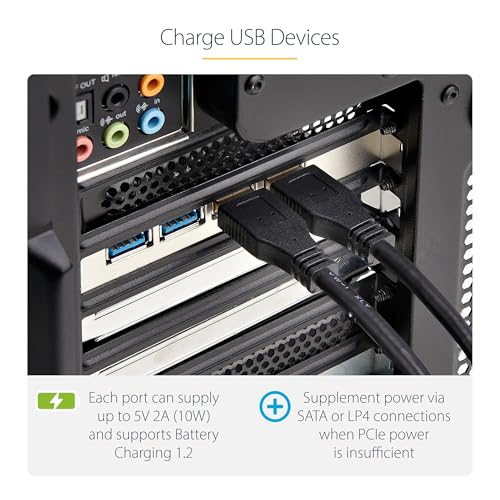 StarTech.com 4-Port USB 3.2 5Gbps PCIe Card, PCI Express Expansion with 4x Independent USB Controllers, 4x USB-A Ports, Windows 7+ & Linux 2.6.31+, PCIe x4/x8/x16 Slots, P5Q4A-USB-CARD by StarTech.com - Image 6