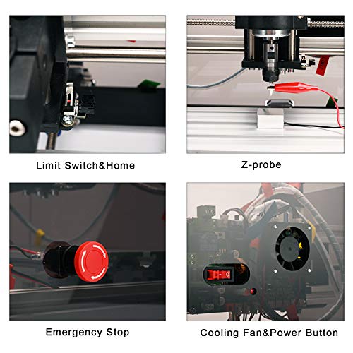 Desktop CNC Router Machine 3018-SE V2 with Transparent Enclosure, 3-Axis Engraving Milling Machine for Wood Acrylic Plastics Metal Resin Carving Arts and crafts DIY Design