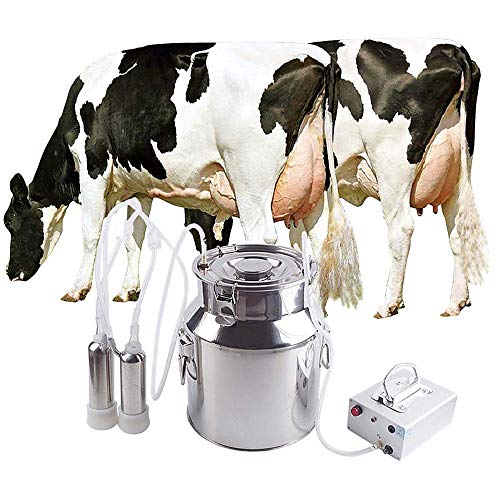 Preisvergleich Produktbild FCX-FARMPL Elektrische Pulsationsmelkmaschine EIN-Eimer-Kolbenvakuum Ultrastarke Pulsationsmelkmaschine für Kühe, Ziegen oder Schafe Optional, Kapazität 14 kg,forCows
