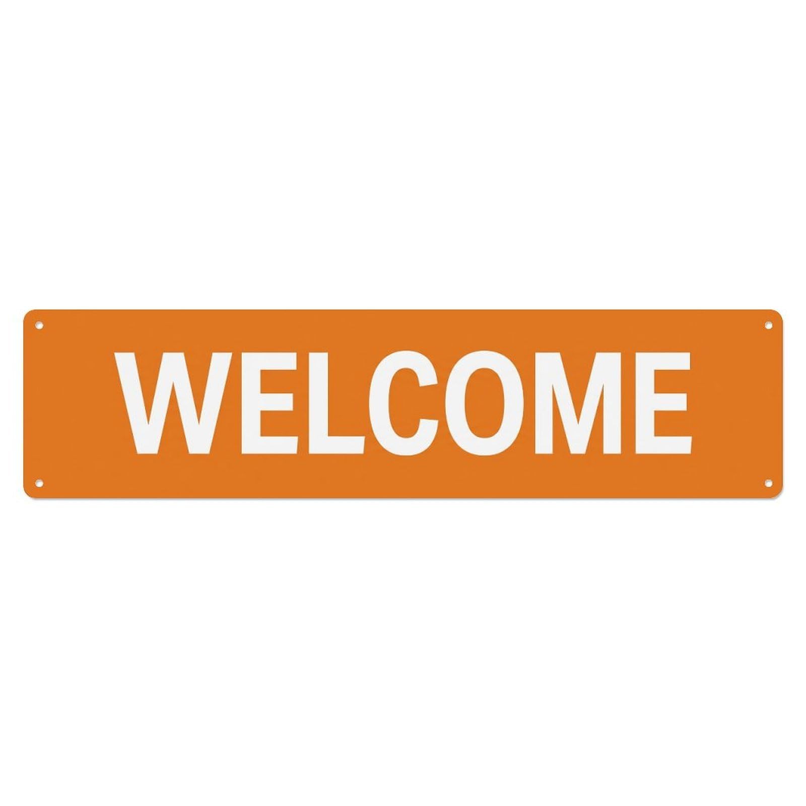 Welcome Guests Entrance Here Metal Tin Sign
