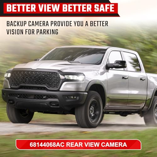 Image of 68144068AC Backup Camera Rear View Camera,Fit for Chrysler Pacifica Voyager Ram 1500 Maserati Ghibli Levante 2017-2022 Parking Park Assist Camera Replaces #68144068AB 68144068AD 68417514AA