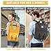 VASCHY Laptop Backpack for Men and Women, Unisex Vintage Water Resistant Casual Daypack Rucksack Bookbag for School College Yellow