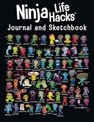 Ninja Life Hacks Journal and Sketchbook: Notebook for Boys and Girls, Composition Size 7.5x9.75 With Lined and Blank Pages, Perfect for Note-taking, ... Sketching (Ninja Life Hacks Journals)