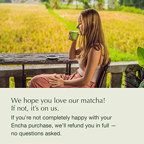 Encha Ceremonial & Latte Matcha Green Tea Bundle - Organic First Harvest Japanese Matcha Green Tea Powder, From Uji, Japan (30G/1.06Oz X 2 Bags) #TOP6
