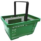 verkaufskorb weide Einkaufskörbe gebar 1 Einkaufskorb in grün mit Einem Tragegriff aus Plastik 20 Liter Verkaufskorb Verkaufskörbe stapelbar