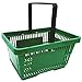Produktbild gebar 1 Einkaufskorb in grün mit Einem Tragegriff aus Plastik 20 Liter Verkaufskorb Verkaufskörbe stapelbar