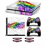 Decal Skin for Ps4, Whole Body Vinyl Sticker Cover for Playstation 4 Console and Controller (Include 4pcs Light Bar Stickers) (PS4, Colorful Smoke) -  Oiokew