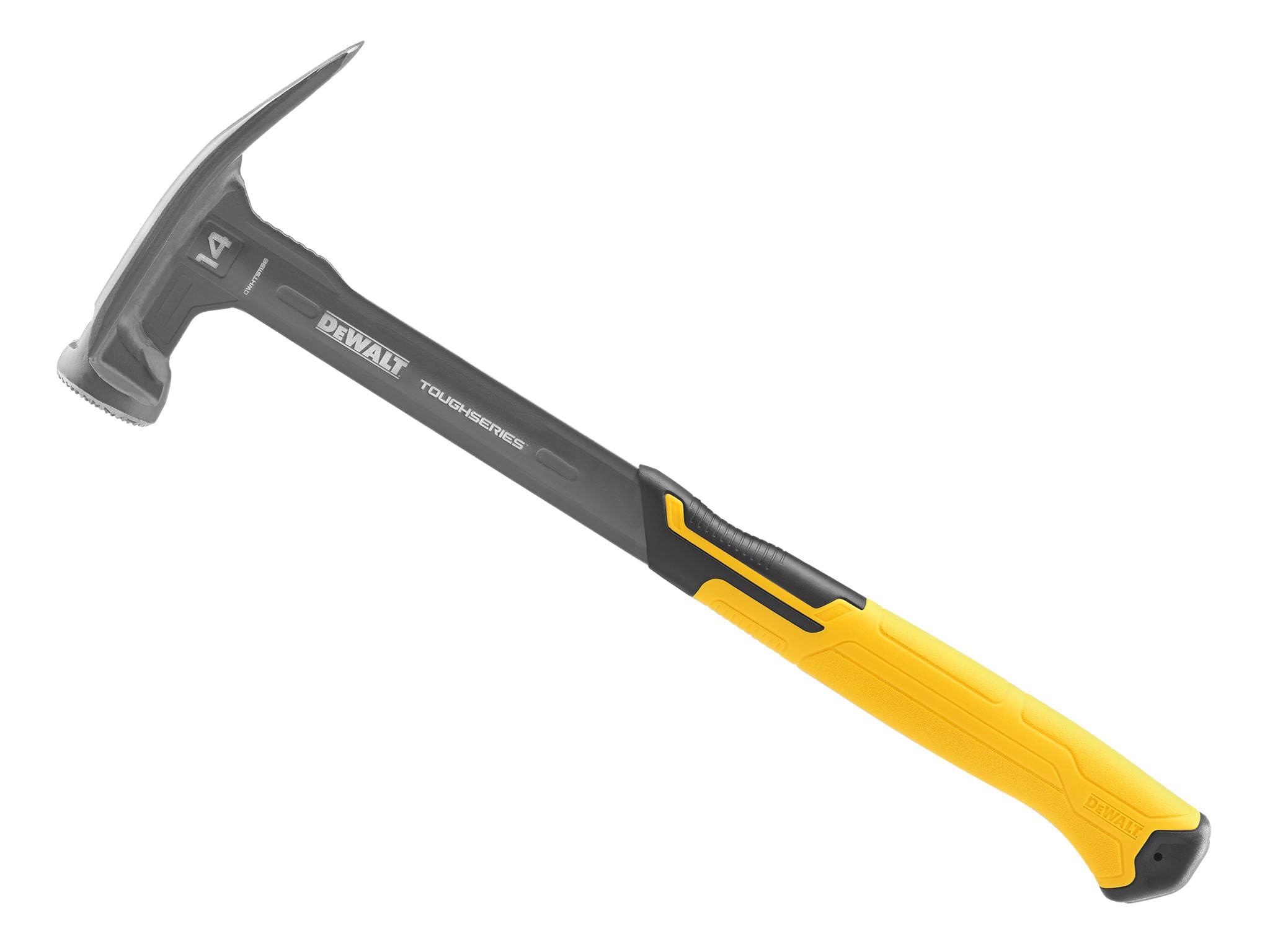 Dewalt Martello da carpentiere Mig Weld con testa zigrinata da 400 g, il suo design leggero produce un'oscillazione rapida e riduce la fatica.