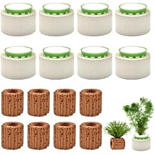 16 Pack Aquarium Plant Weights, Aquatic Plants Fixed Ring Set, Anti-Floating Ceramic Aquarium Plant Rings, Aquarium Landscape Decoration Fish Tank Accessories 1.8 x 1.3 Inch