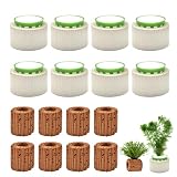 HEHIPLE 16 Pack Aquarium Plant Weights, Aquatic Plants Fixed Ring Set, Anti-Floating Ceramic Aquarium Plant Rings, Aquarium Landscape...