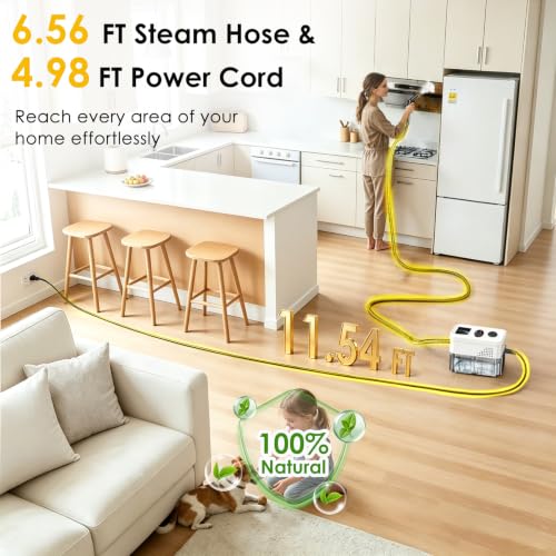 Image of Steam Cleaner,1.9Qt Portable Pressurized Handheld Steamer for Home Cleaning