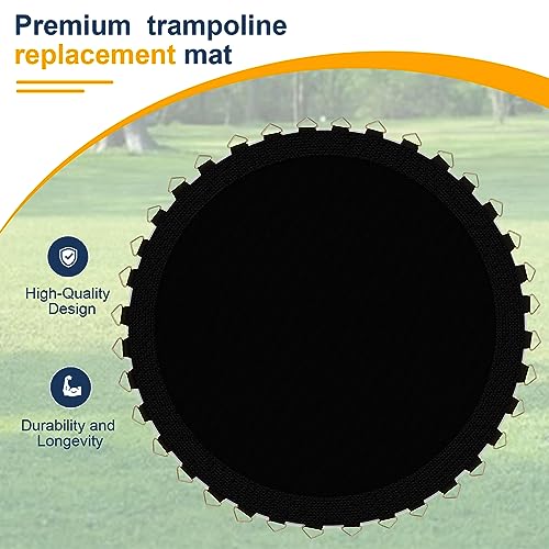 JUMPMKT Trampoline Replacement Mat, Fits 12 ft Round Trampoline Frame with 72 V-Rings, Bounce Safely with Extra Rows of Stitching, Premium Jumping Mat. - Thumbnail 4