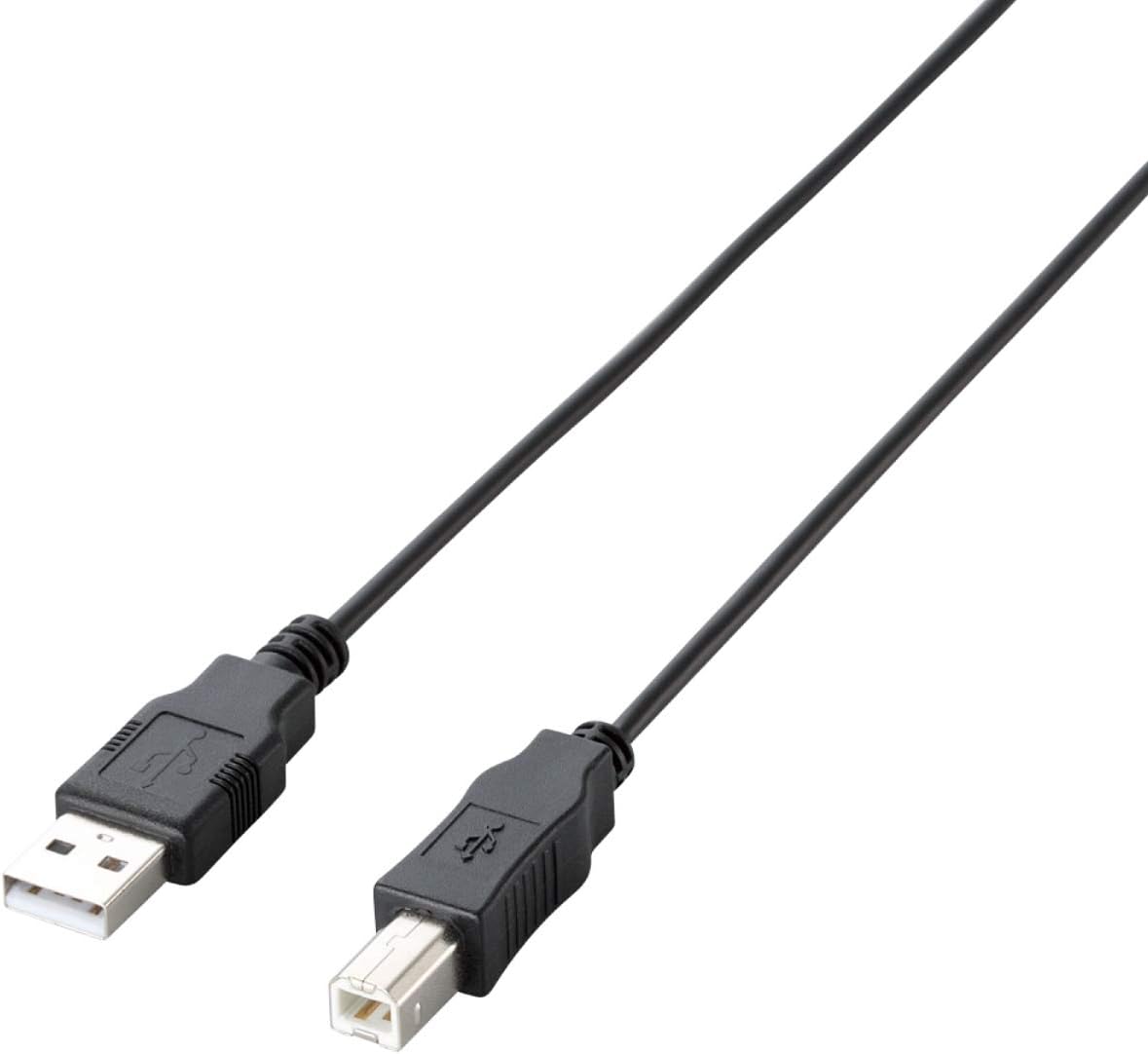 エレコム Elecom U2C-JB30BK Eco USB Cable, USB 2.0, A-B Type, 9.8 ft (3 m), RoHS Compliant & Environmentally Friendly Package