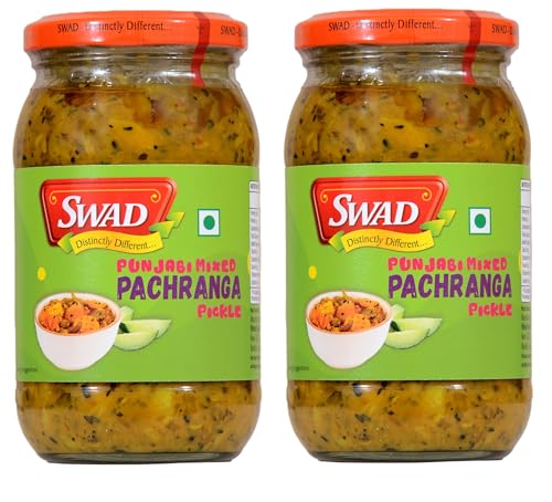 Image of SWAD Punjabi Home Made Pachranga Super Mixed Veg. Pickle, Masaledar Flavor & Taste, Pachranga Pickle - 400gm (Pack of 2)
