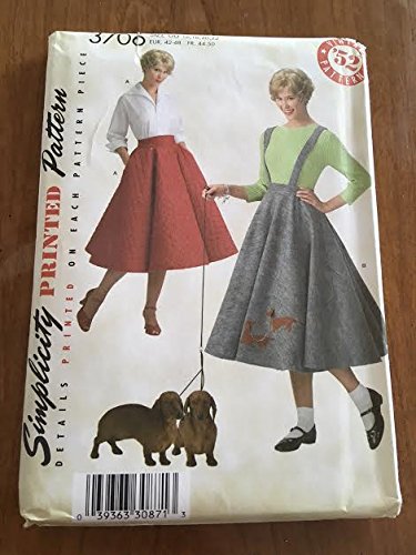 Patron de couture Simplicity 3706 de jupe et chemisier caniche pour femme en taille UU 16-22