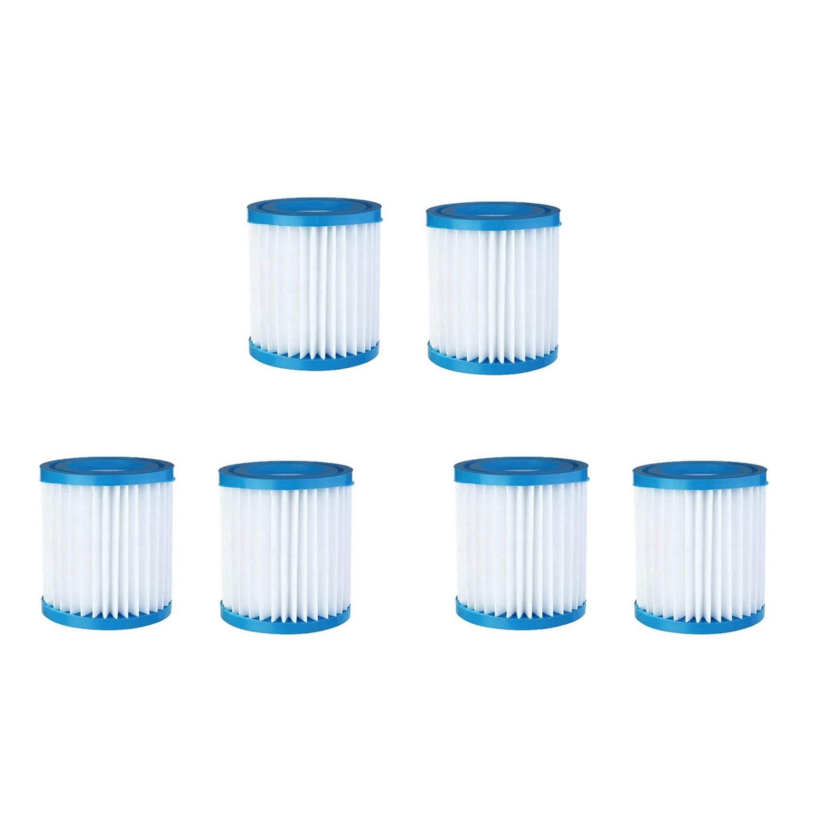 Jnchdghwa White&Blue 6Pcs Pool Filter Cartridges 89X79x45mm Replacement Swimming Pool Filter For Pool Filter Pump Cleaner