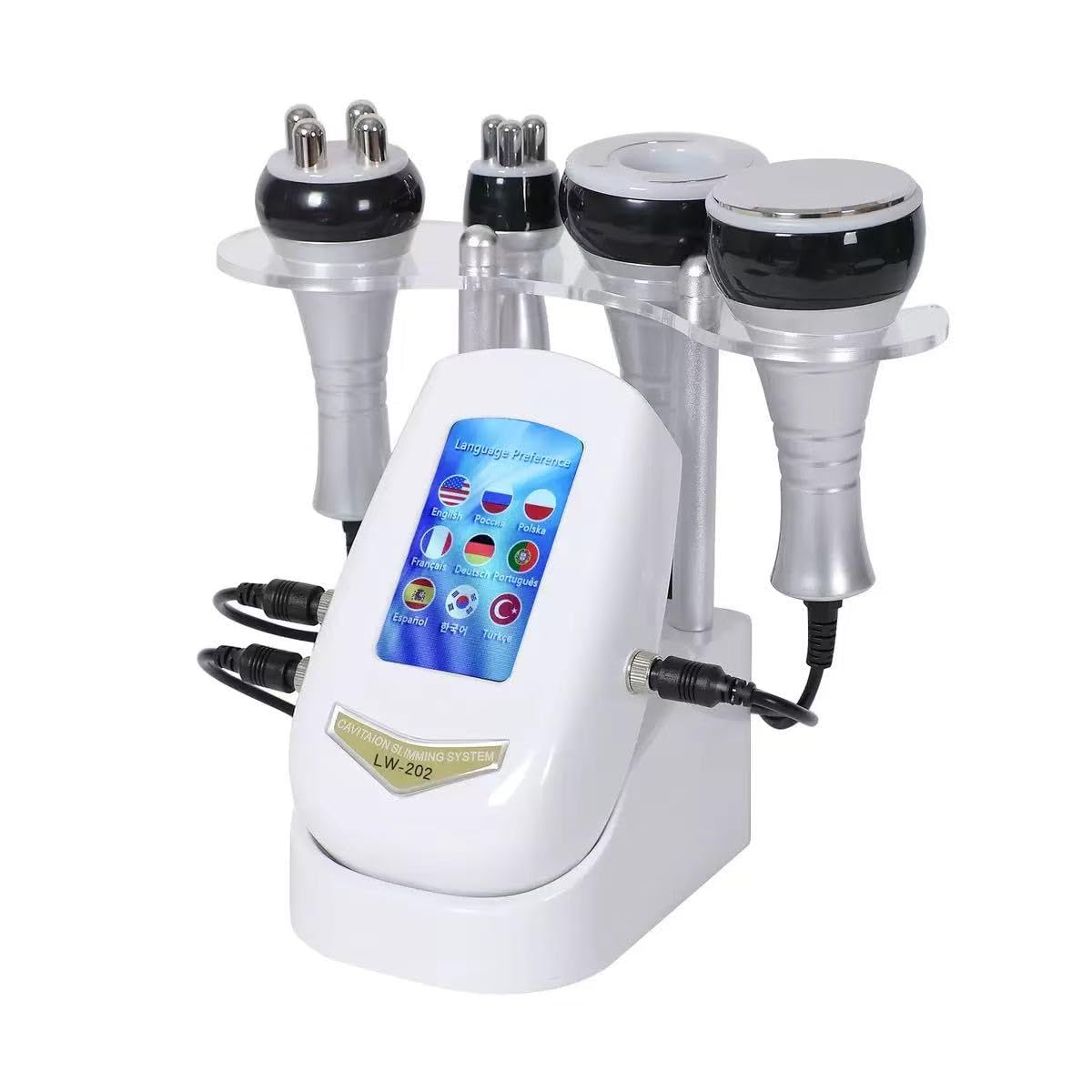 Macchina per cavitazione 40K Radiofrequenza RF 4 in 1 Macchina per modellamento del corpo, ringiovanimento della pelle Strumento per la cura della pelle per uso domestico Spa Viso Collo Braccia Vita C