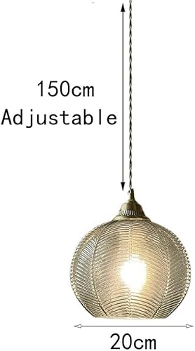 Miniatura 5 de Luces colgantes de cristal de cúpula vintage, lámpara colgante moderna de globo verde de mediados de siglo, cable ajustable de latón cepillado