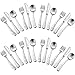 TeamFar Toddler Utensils 24 Piece, Stainless Steel Kids Utensils Cutlery Silverware Set, Includes 8 Forks, 8 Knives, 8 Spoons, BPA Free & Healthy, Cute Animal Print & Dishwasher Safe