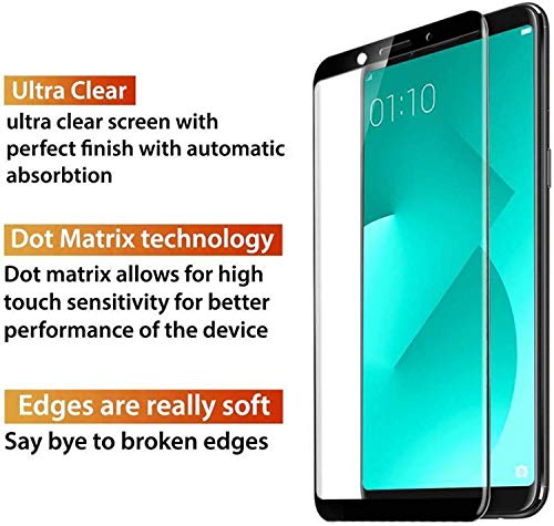 Image of Screen Protector for Oppo A83 (Black) Tempered Glass Edge-to-Edge 6D Screen Guard With Installation Kit