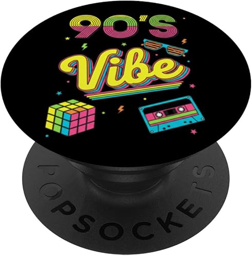 90s Nostalgia Retro Apparel - 90'S Vibe Retro PopSockets Adhesive PopGrip