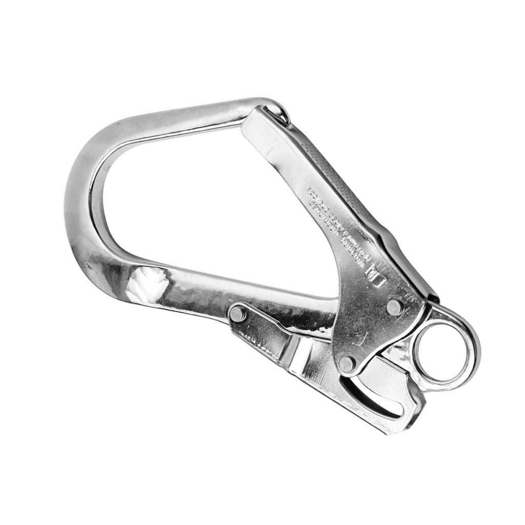FLAMEER 25KN Climbing Scaffold Safety Snap Hook Automatic Lock Fall Arrest Protection 56mm Opening Gate