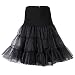 HiQueen Women's 50s Vintage Rockabilly Petticoat, 26"Length Slip Tutu Underskirts (S, Black)