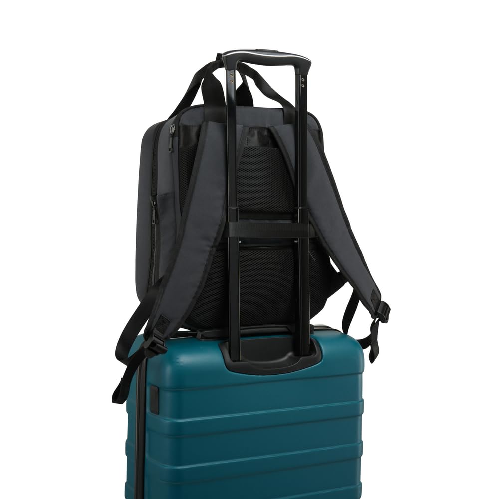 Cabin Max Paxos - Borsa da cabina sottosella da 24 l, 40 x 30 x 20 cm, ShapeSafe Anti-rigonfiamento EVA, leggera 680 g, trasporto senza Ryanair, apertura a conchiglia, Bp Grigio, (24L) UK, Bagaglio a