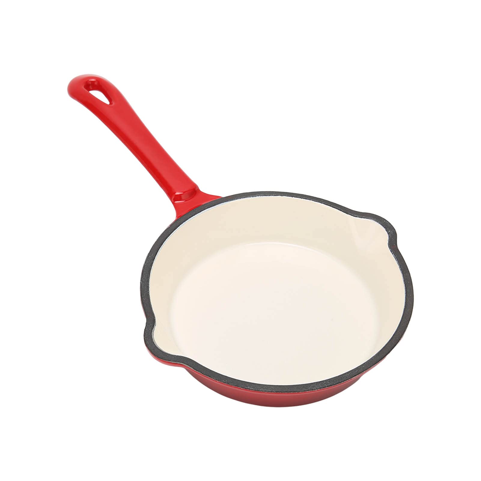 Sartén antiadherente para tortillas de hierro fundido y esmalte, sartén para tortillas de 15 cm de profundidad, apta para horno y todos los fuegos (gas, eléctrico e inducción)