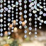 6 Pack Iridescent Circle Garland Holographic Dot Hanging Streamers Banner for Iridescent Party Decorations Birthday Baby Shower Wedding Bridal Bachelorette Party Garlands Home Decor - Image 4