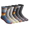 Dickies Men's Dri-Tech Original Moisture Control Crew Socks, Available in M-XXL (6, 12, 18 Pairs), Blue Assort (6 Pairs), Large