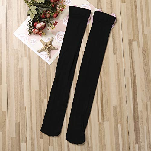 Image of Honganda Sexy Women's Thigh High Stockings, Over Knee Lace Top Sheer Stockings with Satin Bows Leg Thigh Socks for Women