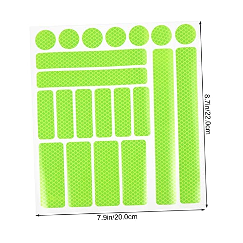 Mikikit Cycling Reflective Stickers 1 Sheet Electric Scooter Warning Strips High Visibility Reflective Material for Bike
