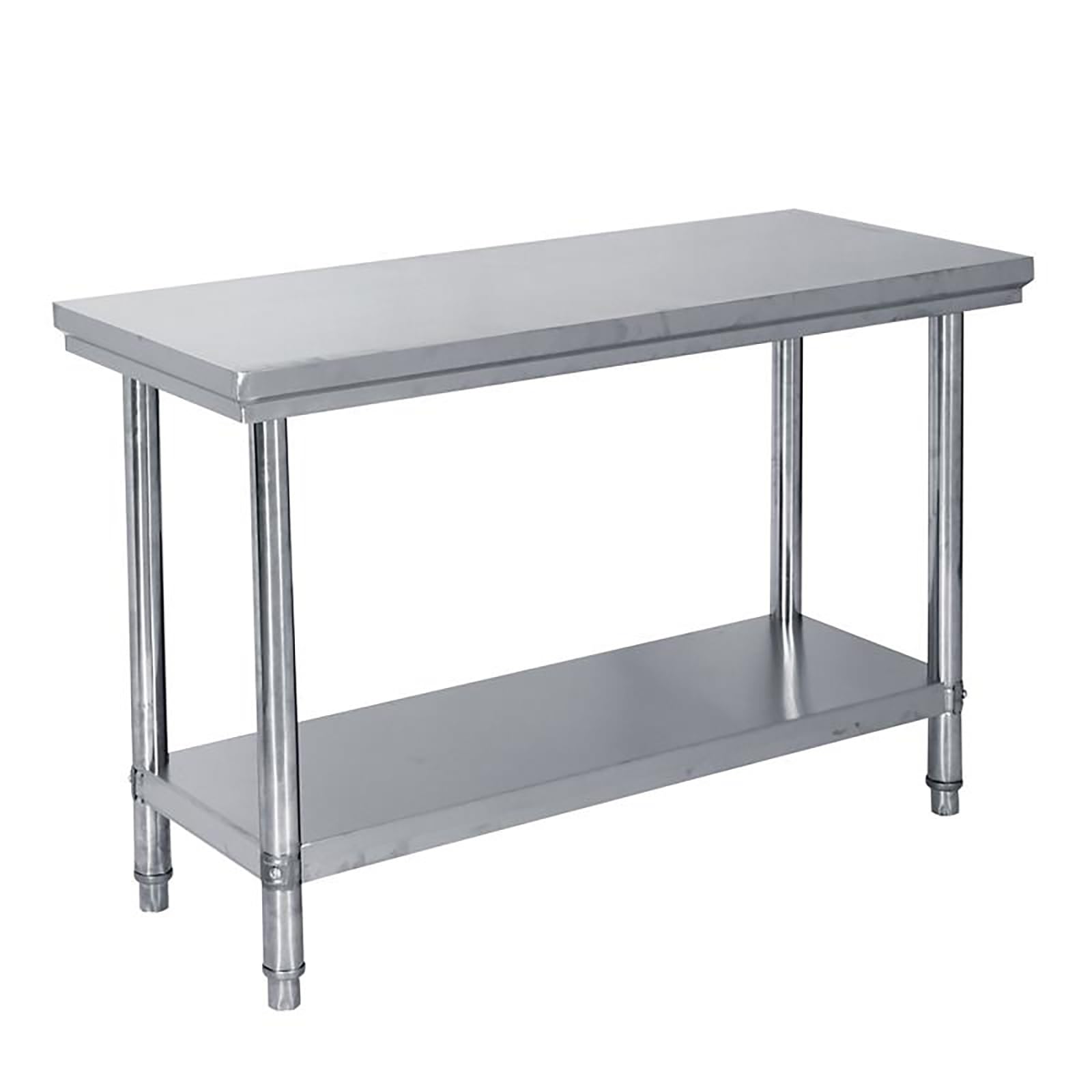 Mesa de trabajo de acero inoxidable resistente para cocina comercial, restaurante, garaje o patio trasero, estación de preparación de alimentos duradera de 31.5 x 19.6 pulgadas, ideal para chefs y