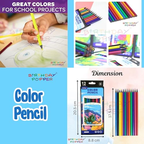 Image of Birthday Popper Rainbow Gift Pack as Birthday Return Gifts | Curated Unicorn Theme Premium Party Favor Combo Set for Colorful & Exciting Celebrations