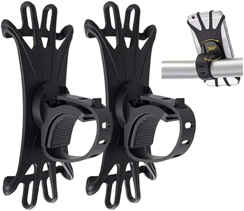 Paquete de 2 soportes universales para teléfono para bicicleta, compatibles con iPhone16 Pro max151413, teléfonos de 4.7 a 6.8 pulgadas. Soporte