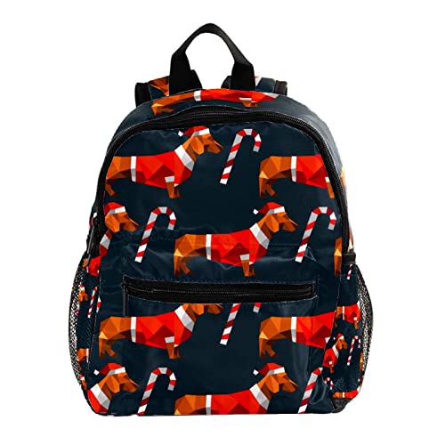Sac à dos pour garçons et filles motif renne multicolore de 30,5 cm