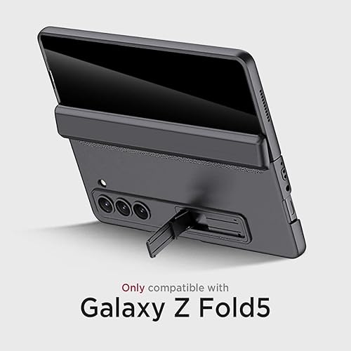Miniatura 2 de Miimall Funda para Samsung Galaxy Z Fold 5 con protector de pantalla de privacidad, soporte ajustable integrado y protección magnética de bisagra,