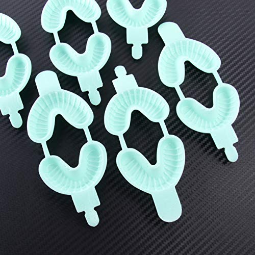 20Pcs Disposable Dental Fluoride Trays Fluorinated Foam Dental Tray Dental Materials Tray Alginate Impression Material For Kids Use Size S Green #TOP4