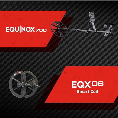 Image of MINELAB Equinox 700 Multi-Frequency Collapsible Metal Detector for Adults & Wireless Headphones Bundle with EQX 6 Coil