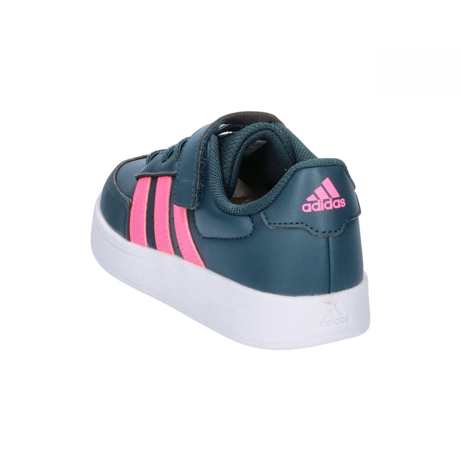 adidas Unisex niños Breaknet Lifestyle Court Elastic Lace and Top Strap Shoes, arctic night/lucid pink/Cloud white, 38 EU