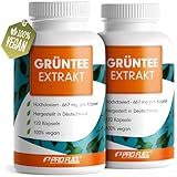 Grüntee Extrakt 240x Grüner Tee Kapseln - 1333 mg pro Tag, davon 600 mg EGCG - Grünteekapseln...