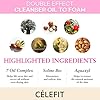 CELEFIT Double Effect Cleanser Oil to Foam - Korean Cleansing Oil Makeup Remover Foaming Facial Cleanser | Makeup Remover Oil to Foam Cleanser Face Wash for Women & Men | Korean Oil Cleanser (6.34oz)