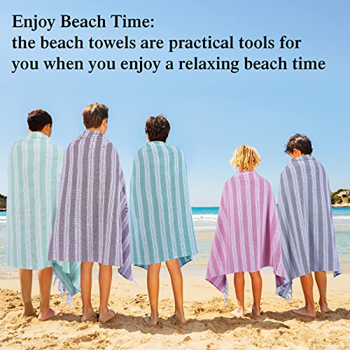 12 Pcs Turkish Beach Towel 71 X 39 Inches Oversized Turkish Towel Large Absorbent Sand Free Turkish Bath Towels Lightweight Cotton Blanket For Bathroom Travel Beach Bath Pool Gym Yoga #TOP4