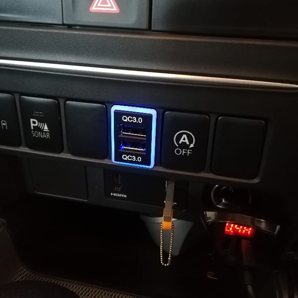 Cargador de Coche para Toyota con Puerto de Carga rápida 3.0, Compatible con iPhone, Samsung, HTC, Huawei y más