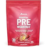Freak Athletics Essential Pre Workout Powder - Strawberry Lemonade Pre Workout - 240g 30 Servings (240G, Strawberry Lemonade)