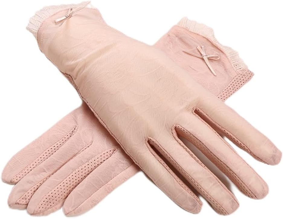 Gloves Spring and Autumn Thin Lace Touch Screen Elastic Driver Driving Breathable Female
