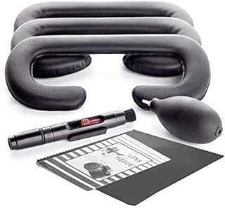 KIWI design Face Cushion for HTC Vive, Foam Pad Eye Pad Replacement for HTC Vive 3 Packs 18mm/12mm/6mm with Lens Cleaning Kit