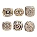 GF-sports store A Set of 6 Pittsburgh Steelers Super Bowl Championship Replica Ring by Display Box Set-(Yellow)