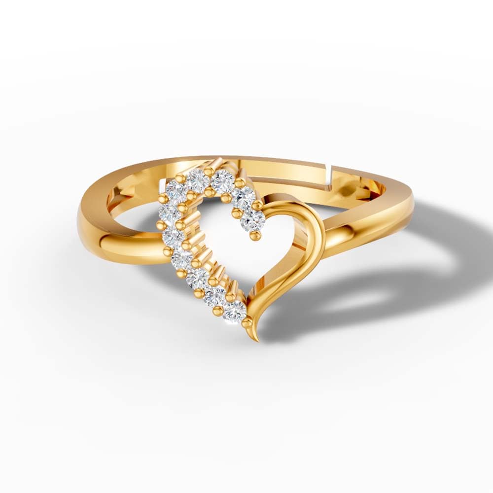 Miss Highness Bague en argent sterling 925 pour femme | Bague en forme de cœur réglable | Bijoux en argent pur certifié | Bagues de bureau | Cadeau pour femme, petite amie, anniversaire de mariage et